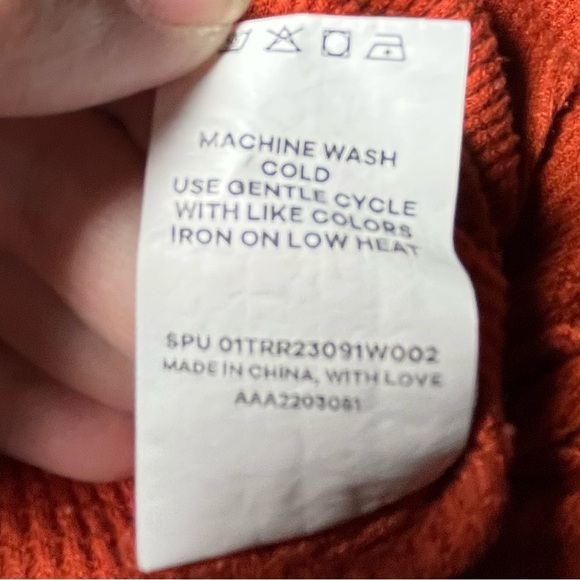 BloomChic Pumpkin Colored V-Neck Women’s Hoodie - Picture 9 of 9